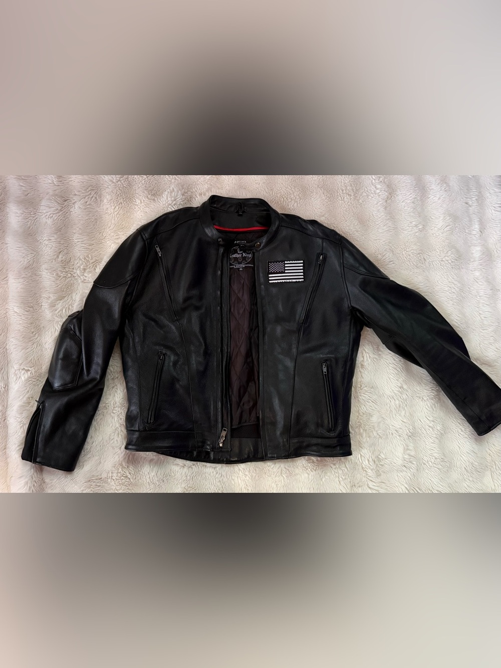 Leather King Black XL Zip out liner leather jacket